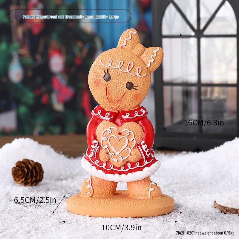 Creative Christmas Family Resin Figurine: Santa Claus Cartoon Doll for Children's Room Decorations