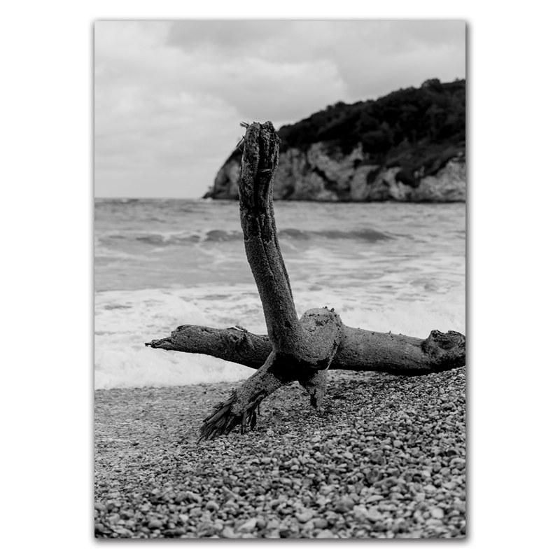 Holding Hands Couple Art Prints Poster Black White Seaside Scenery Picture Beautiful Dandelion Flower Wall Decor HD0117