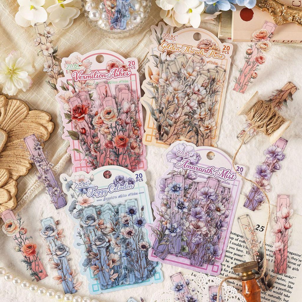 Yue Zhen Waterproof Flower Paper Stickers - Journal & Kids Sticker Pack
