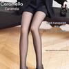 Caramella Women's Black Sheer Thermal Tights