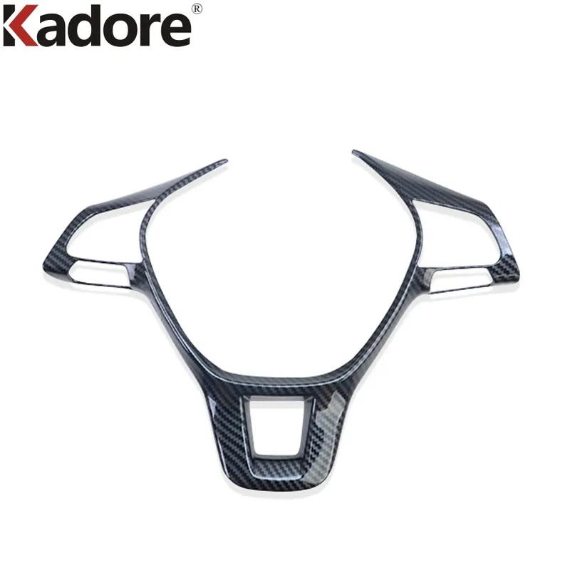 Car Steering Wheel Panel Cover Trim For Volkswagen VW T-Roc TROC 2017-    Carbon Fiber Interior Accessories