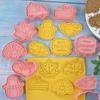 8 PCS Cookie Cutter Set Plastic Material Cutter Thanksgiving Series Biscuit Cutters Kitchen Baking Cookie Biscuit Gadget