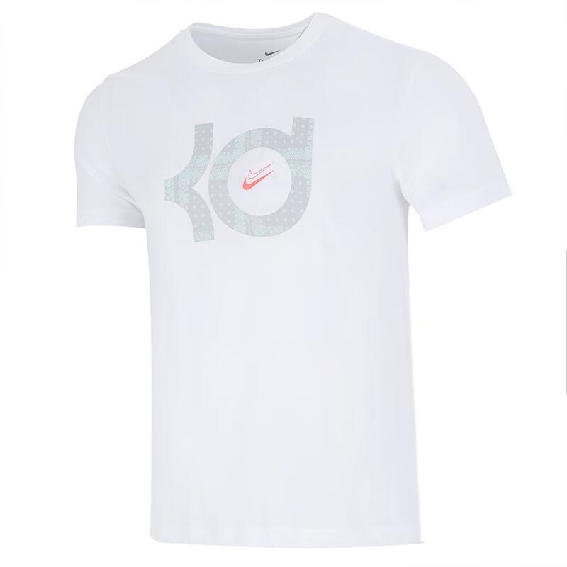 

Мужская футболка с круглым вырезом Nike Dri-FIT KD с геометрическим узором, белые топы DQ1876-100