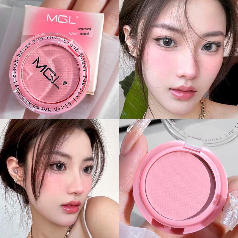 MGL Fard de obraz mat monocrom: Culoare delicată, naturală pentru conturarea machiajului nude, ideală pentru look-uri în stil coreean pentru eleve.