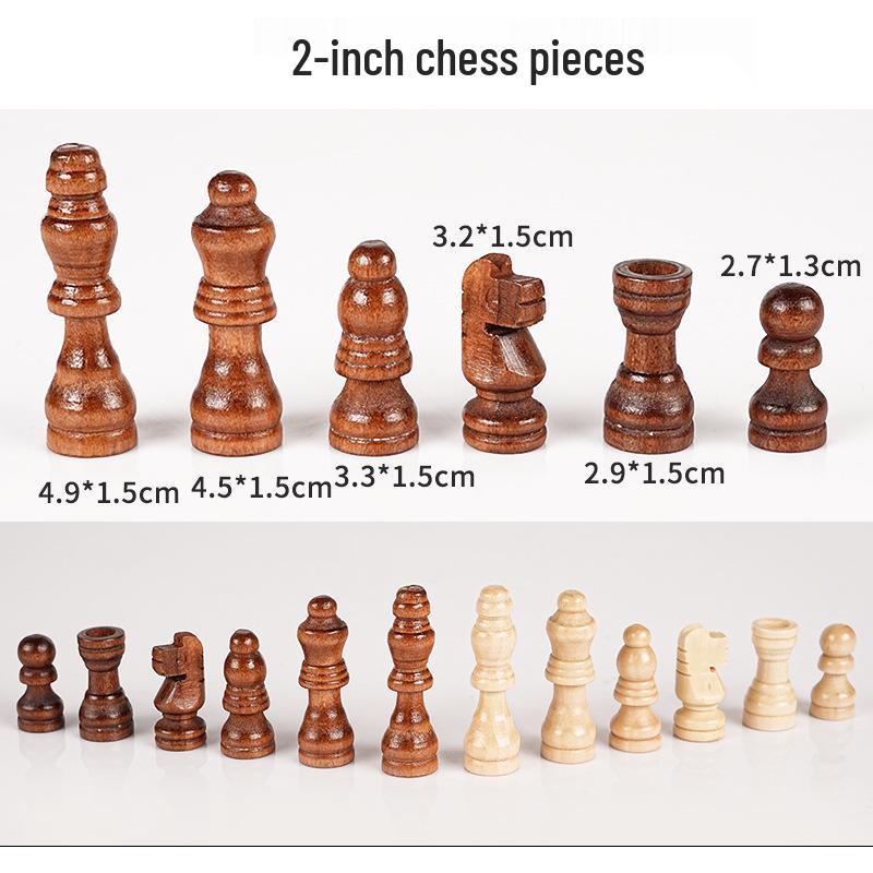 Solid Wood Chess Pieces, Available In 1.5", 2", 2.5", and 3" Sizes