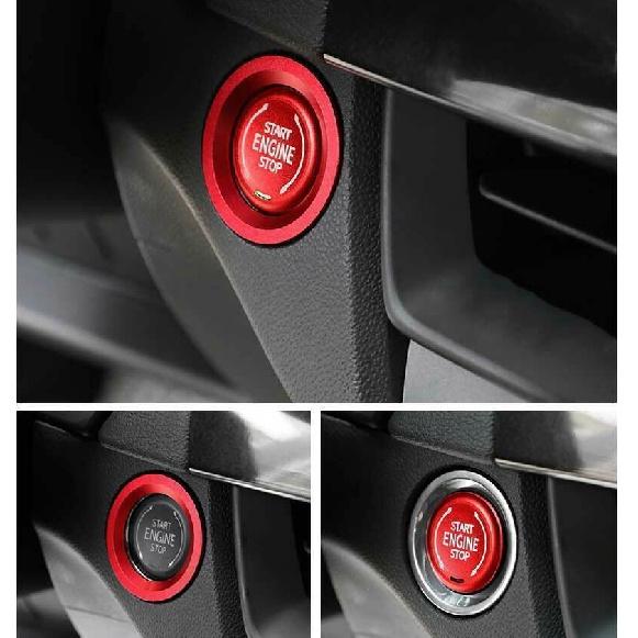 Start Button Ignition Switch Cover Trim 2PCS Red Fit For Cadillac CT5 XT4 XT6