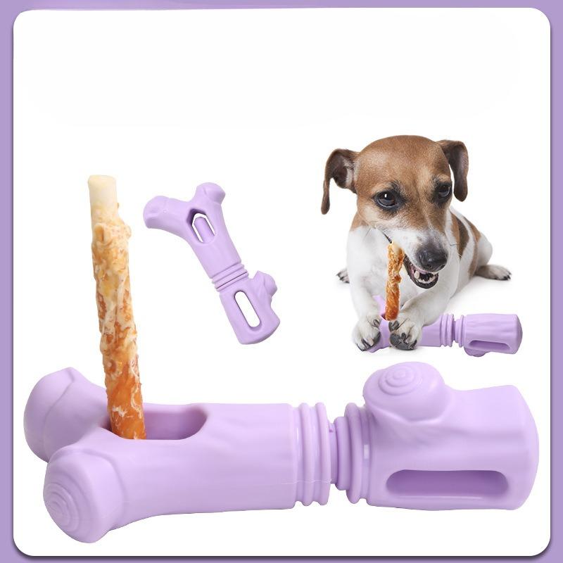 Nowy Obrotowy Uchwyt na Jedzenie w Kształcie Drzewa, Trwały Stabilizator Przekąsek w Kształcie Kości, Nudna Zabawka dla Psa