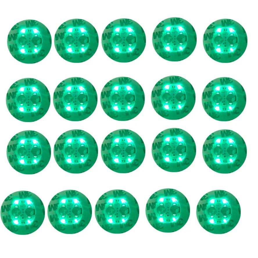 1-40PCS Battery Powered LED Coaster 3 Modes with Wine Glass Mat Cup Pad Sticker Bottle Drinking Club Bar Party Decor Night Light