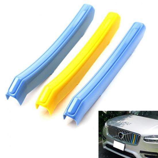 Sweden Flag Color Grill Decoration ert Trims For 20-up 2nd Gen Volvo XC90 LCI