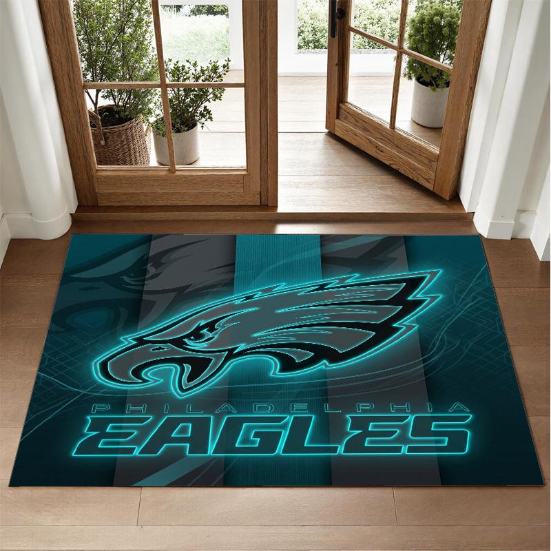Philadelphia Eagles Design Kristall-Samt Teppich Weiche Dekorative Matte für Schlafzimmer Eingang