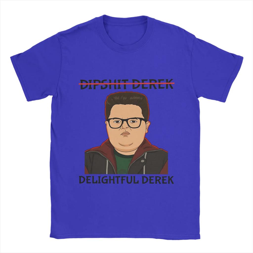 Streetwear TShirt Summer Delightful Derek Retro Hip Hop T Shirts 100 Cotton Tee Shirt for Man Funny Pattern Short Sleeve Tops