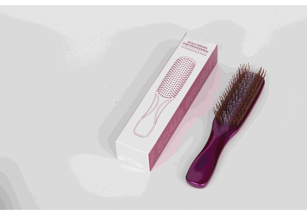 Dual-Use Fluffy Styling & Detangling Comb with Soft Fine Needles and Massage Feature