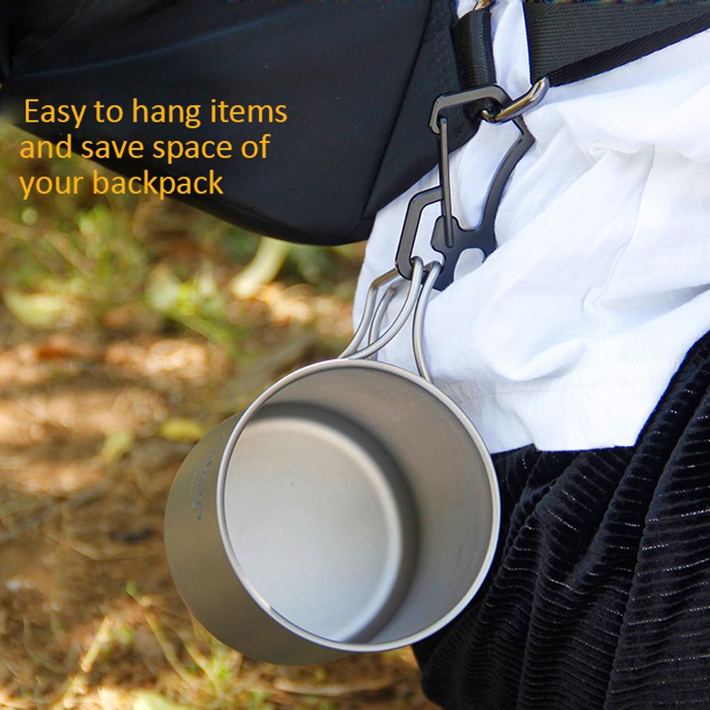 Buy Multitool Titanium Carabiner Keychain Key Ring Spring Clips with Bottle Opener at affordable