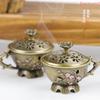 1PC Retro Plum Blossom Hollow Out Incense Stick Burner Zinc Alloy Small Craft Home Decor Plum Blossom Incense Burner With Handle