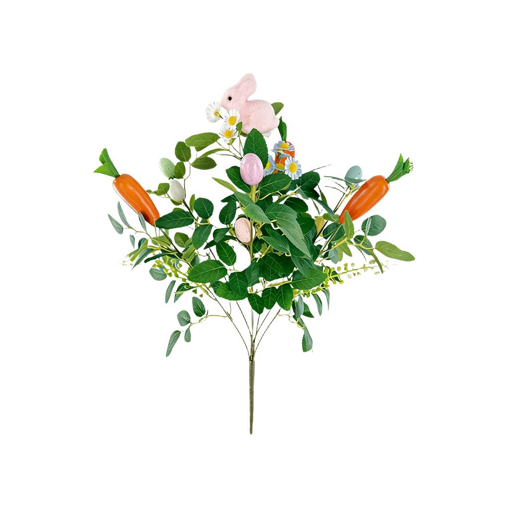 Easter Happy Artificial Flower Ornaments, Simulated Plastic Bouquets And Branches