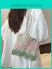 No Brand Handcrafted Woolen Shoulder Bag With Open Top And Inner Zipper Pocket
