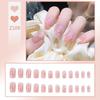 Press On Acrylic Fake Nails Set with Glue High Quality Handmade Nail Extension French Tips Woman False Short Nails Press Ons