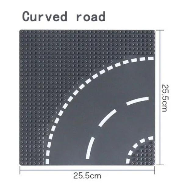 Baseplate Strade Città Strada Incrocio Dritto Curva Incrocio a T Mattoncini Base Plate 32*32 Compatibile Tutte le Marche Città