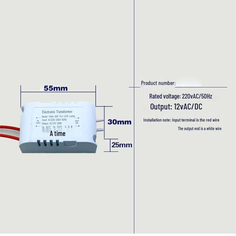 20W LED Ballast Power Driver for G4 Lamp Beads, Constant Current Transformer, 220V to 12V