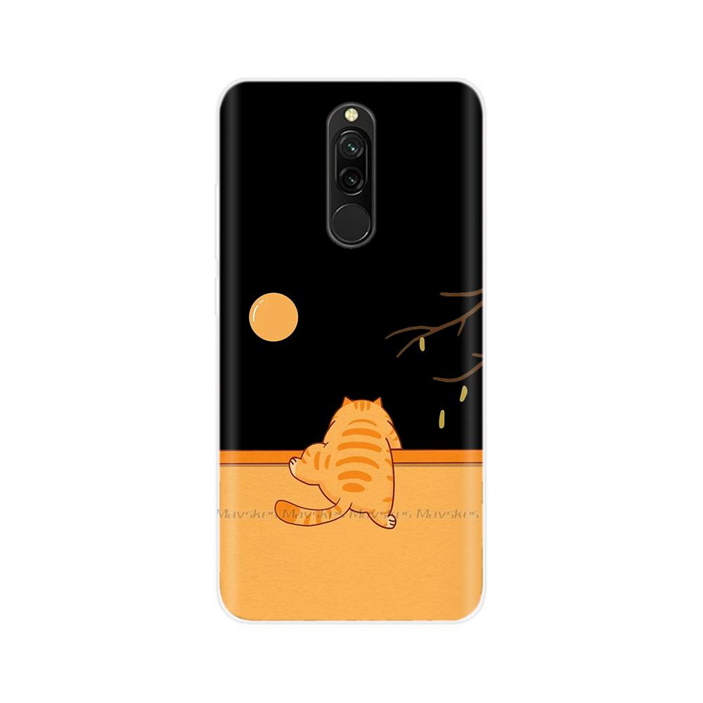 For Redmi 8 8A Pro Case TPU Silicone Shockproof Cat Phone Cover For Redmi 8 8A 7 7A redmi7 Transparent Funda Printing Soft Coque