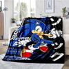 Custom Name Sonic Theme Printed Blanket - Perfect for Couch, Bed, Travel & Outdoor Use | Machine Washable, Cozy & Durable.