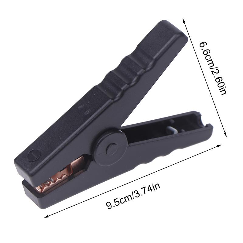 2Pcs Plastic Handle Test Alligator Clip For Electric Project 100A Crocodile Alligator Clips Car Battery Chargers Insulated Clamp