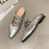 Fashion Summer Internal Elevation Women's Mules Slippers Fashion Butterfly-knot Slides Casual Street Style Slingback Shoes