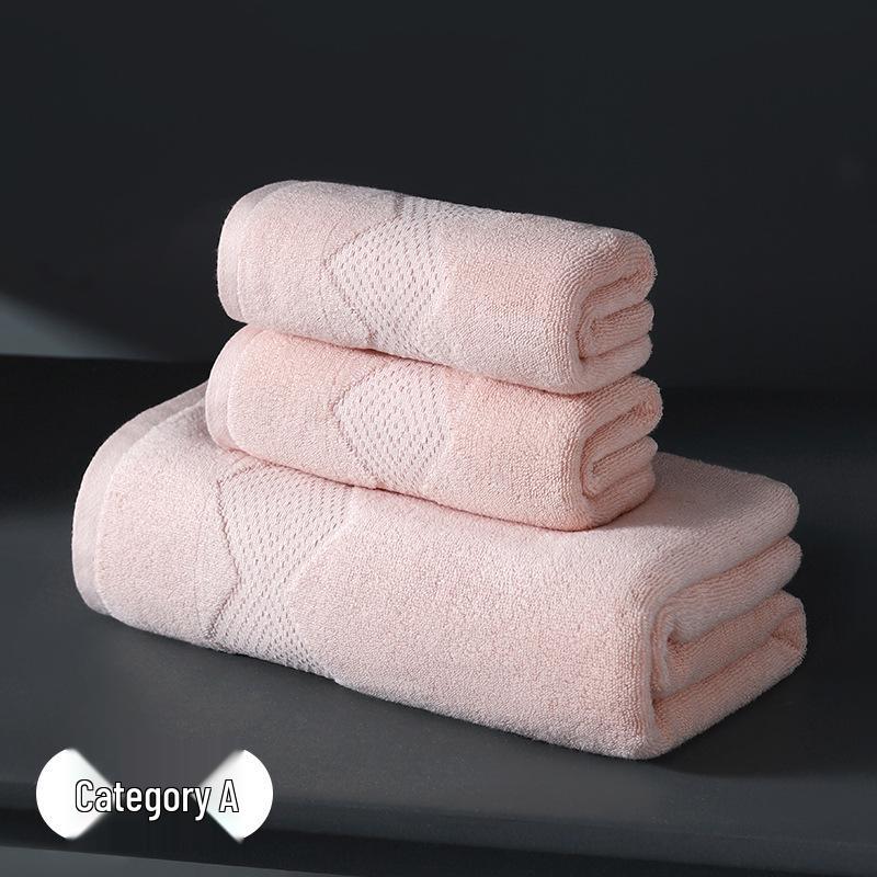 Premium All-Cotton Bath Towel: Thick, Soft, Absorbent, Antibacterial, Embroidered for Household and Hotel Use