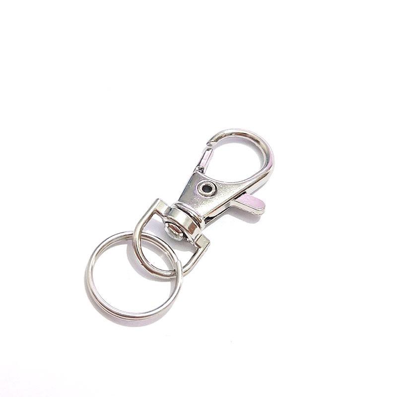10PCS Simple Practical Economical and Popular Rotating Hook with Keychain Metal Rotating Lobster Claw Buckle