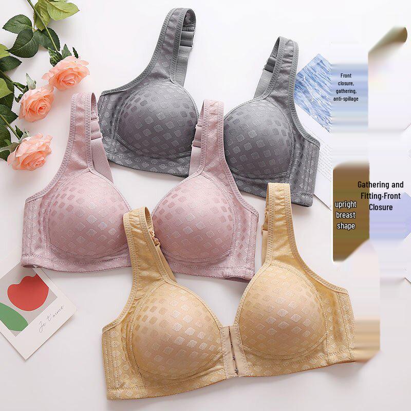 Biustonosz Push-Up bez fiszbin z zapięciem z przodu dla kobiet w rozmiarach plus