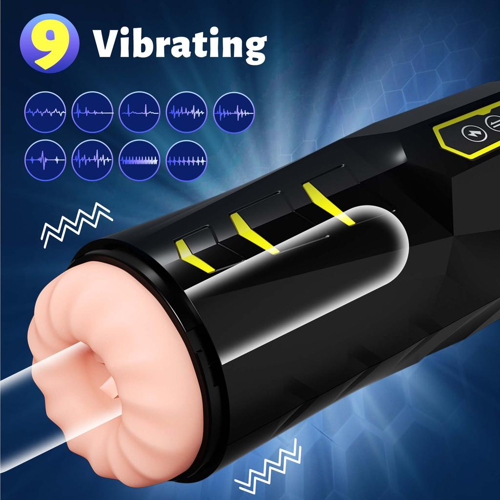 Automatic Male Masturbator Cup Telescopic Thrusting Sex Machine Vagina Pocket Pussy Oral Blowjob Sex Toys for Men Adult Supplies 18+
