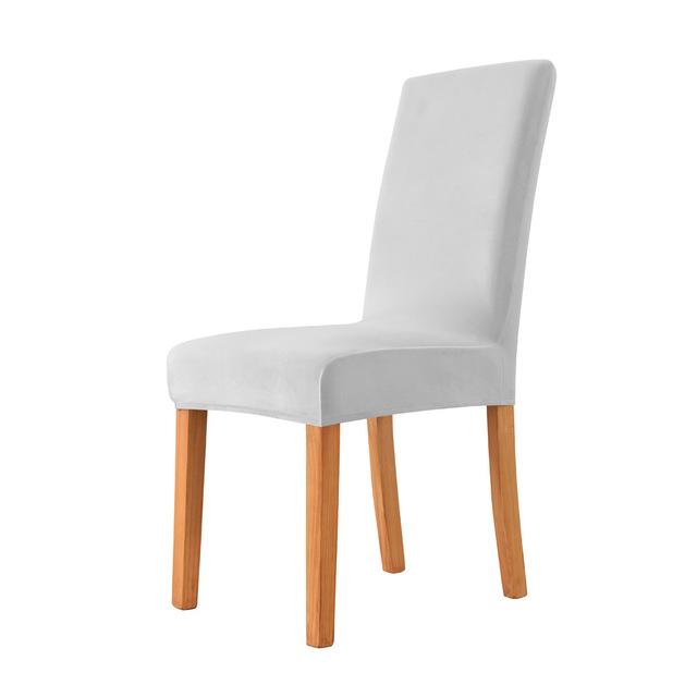 Velvet Fabric Chair Cover For Dining Space Wedding Occasion Hotel Banquet Soft &Comfortable Spandex Stretch Chair Covers Home Decorative Seat