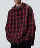 INTERSECTION Crease Check Hoodie [Red]