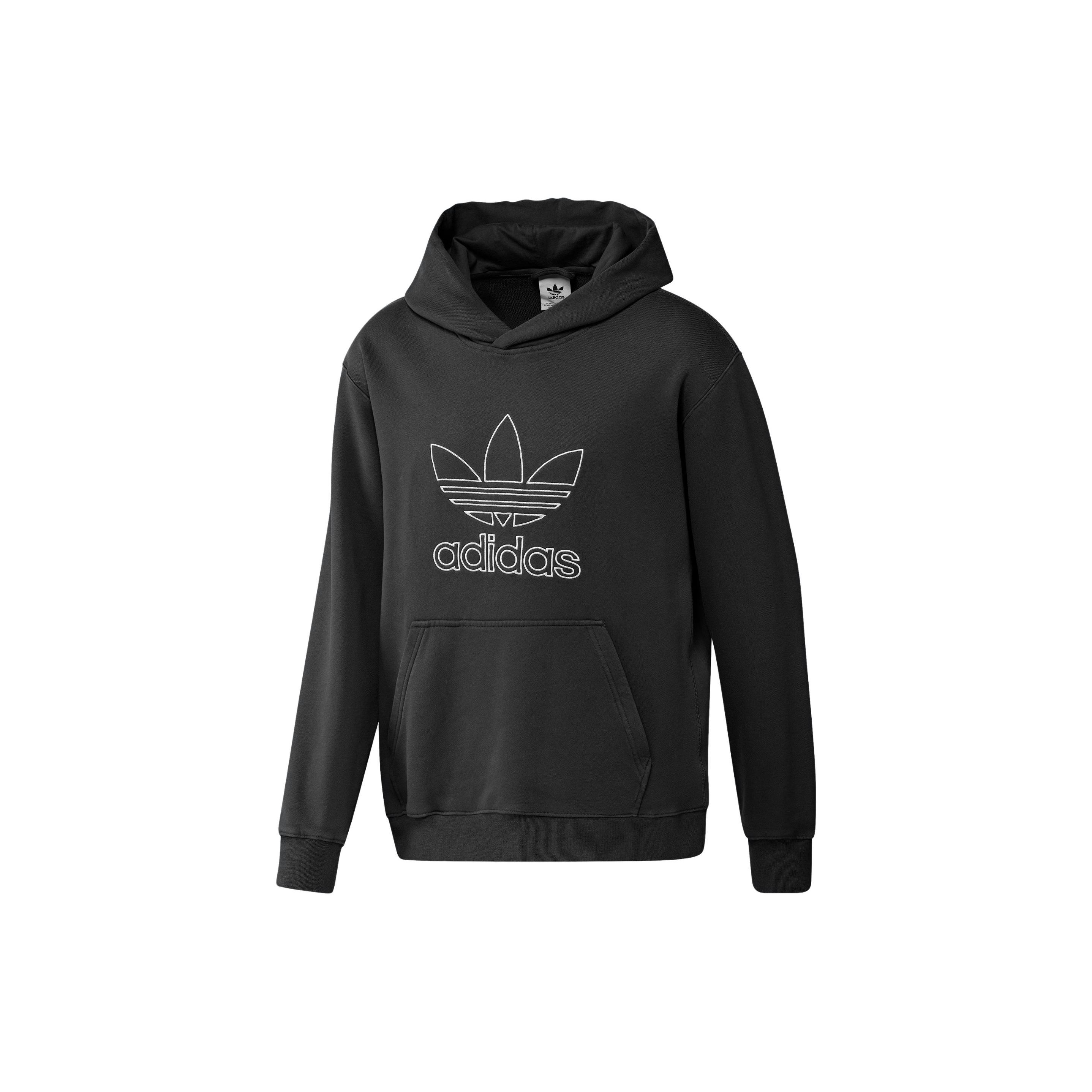 adidas Originals Kids Trefoil Outline Hoodie Black IU2373 M