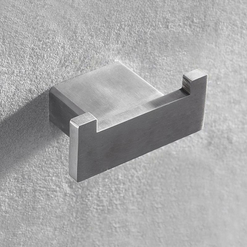 Black 304 Stainless Steel No-Drill Coat & Hat Hook for Bathroom or Entrance