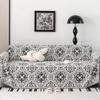 European Luxury Chenille Sofa Cover Tassels Towel Blanket Anti Scratch Soft One Piece Couch Armchair Furniture Protector