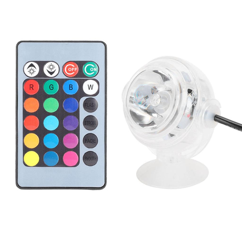 Plastic LED Aquarium Colourful Gradient Waterproof Submersible Night Spot Light Freshwater Seawater