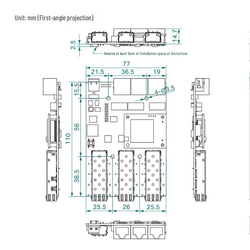 Maiwei 6-Port Gigabit Managed Industrial Ethernet Switch