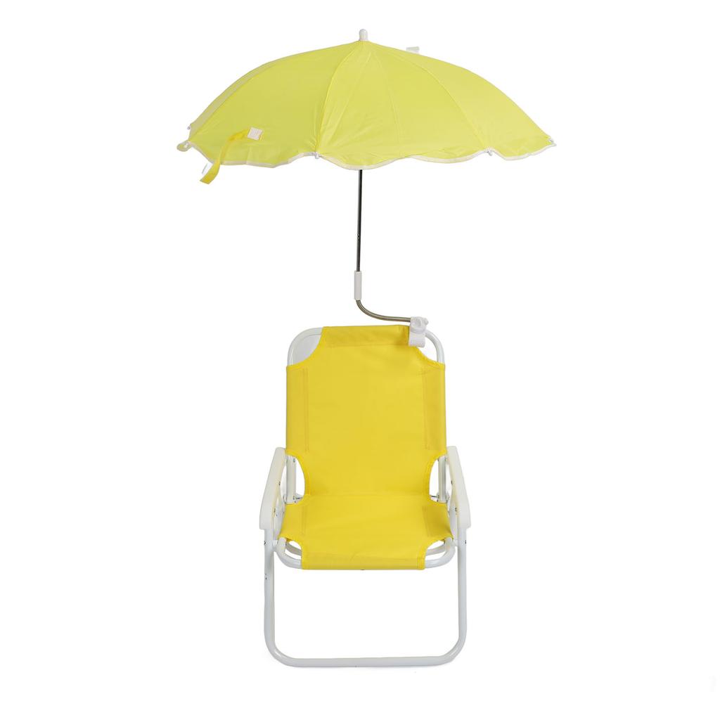 Children Beach Chair Folding Portable Camping Chairs Outdoor Lawn Sand Chair with Umbrella for Picnics Vacations Parties