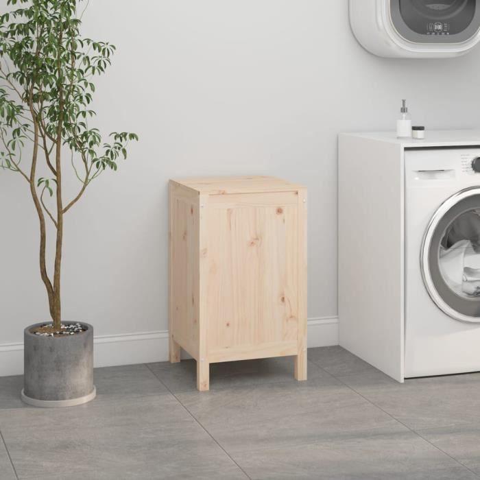 VidaXL Boîte à linge 44x44x76 cm Bois massif de pin 823574