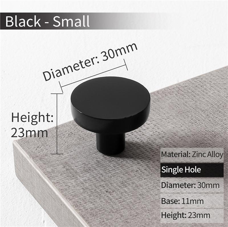 

KAK Gold Cabinet Knobs Black Kitchen Handles Zinc Alloy Colorful Furniture Knobs for Kids Room 30mm Cupboard Door Pulls Hardware