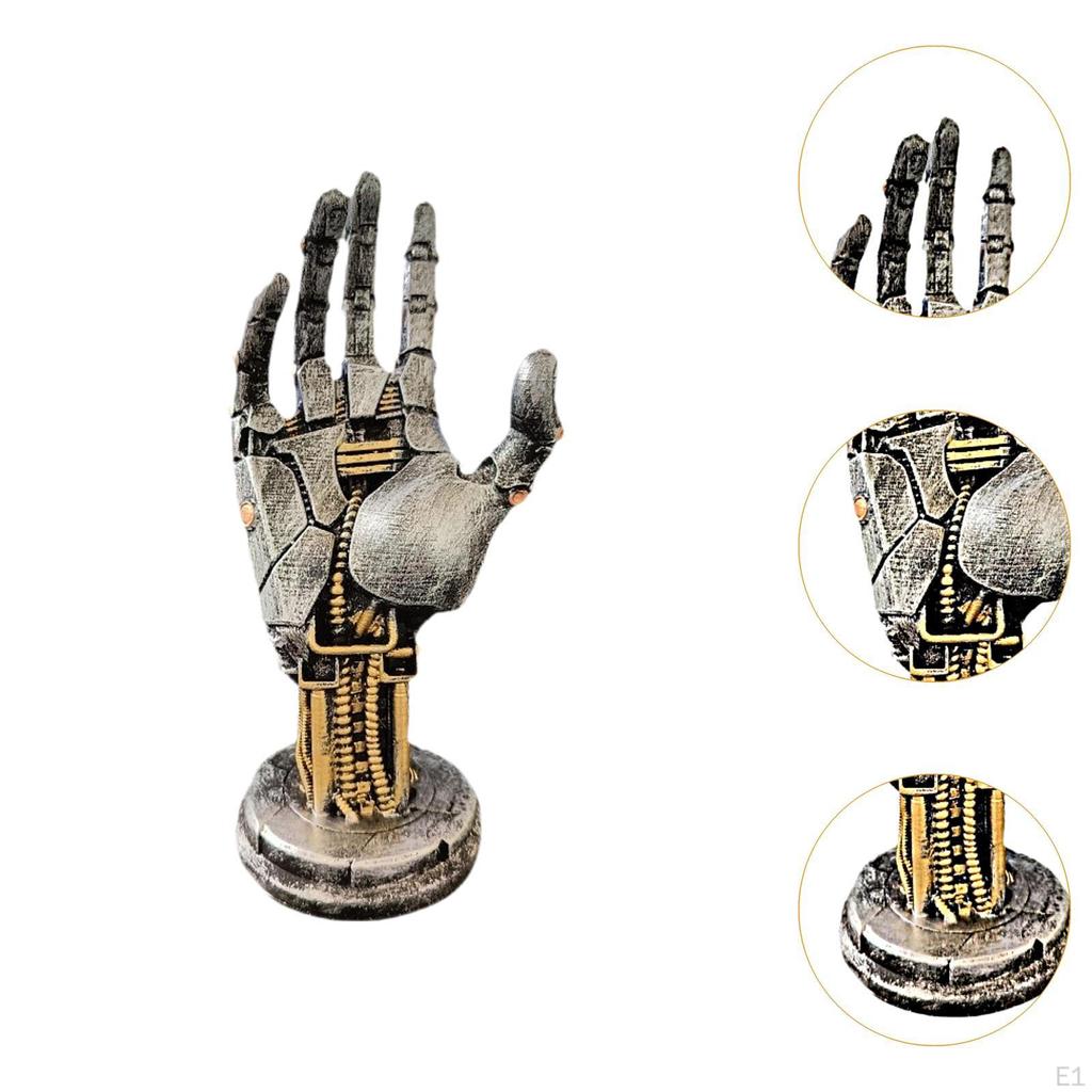 Robotic Hand Statue Game Controller Rack Resin Sculpture Desktop Ornament for Table Centerpiece