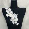 Mesh Embroidery 3D Floral Appliques Fashion Embroidery Appliques  Bridal Wear