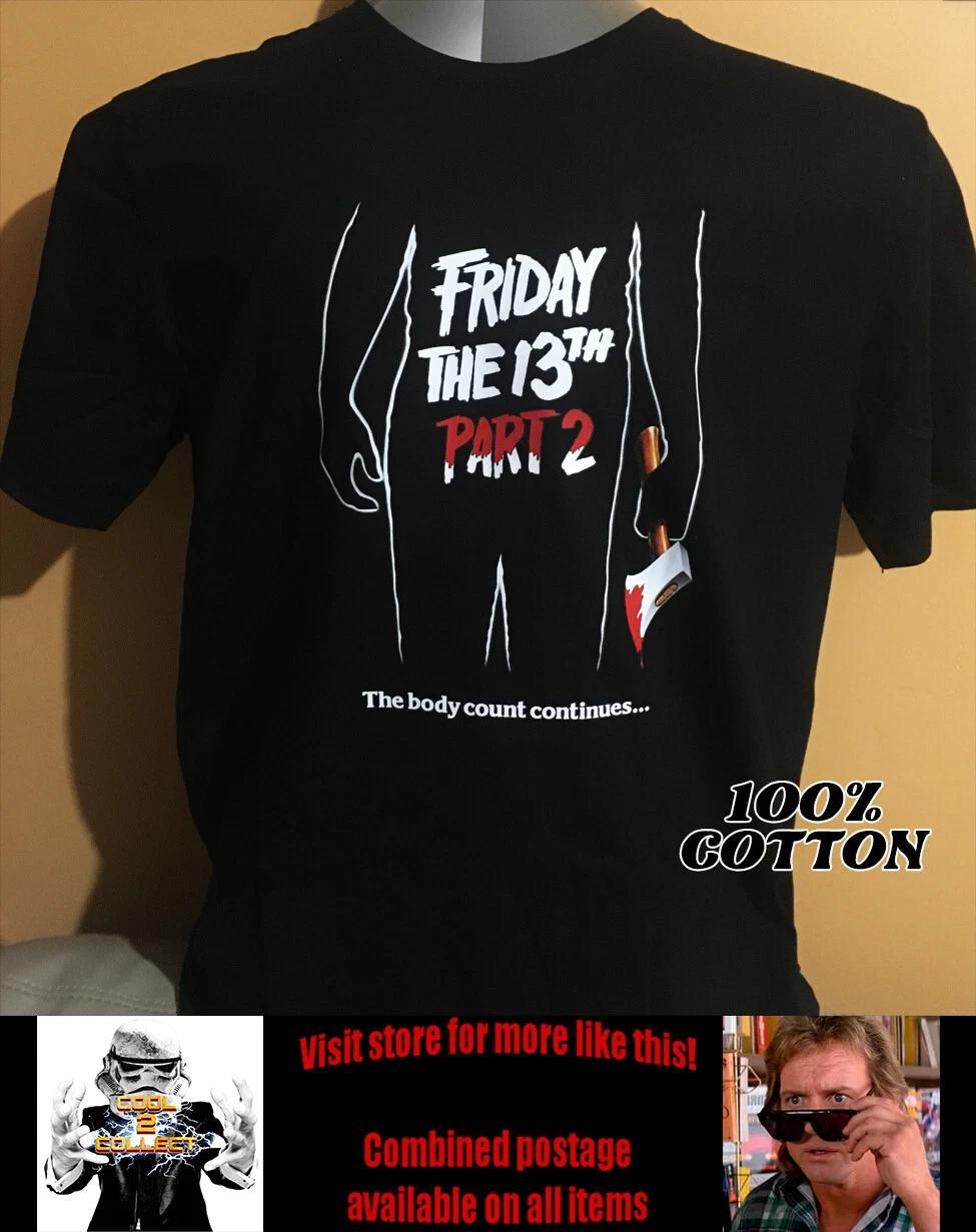 Cool Retro Horror Movie Shirt - Friday the 13th Part 2 Jason Voorhees S