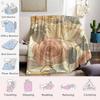 Vintage Rose Floral Flannel Blanket Perfect for Sofa Office Bed Travel Sleep Read Relax Camping four season use