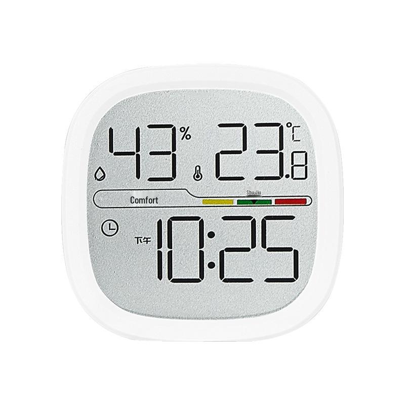 8218 Multi-function Slim Digital Wall Clock with LCD Display and Temperature