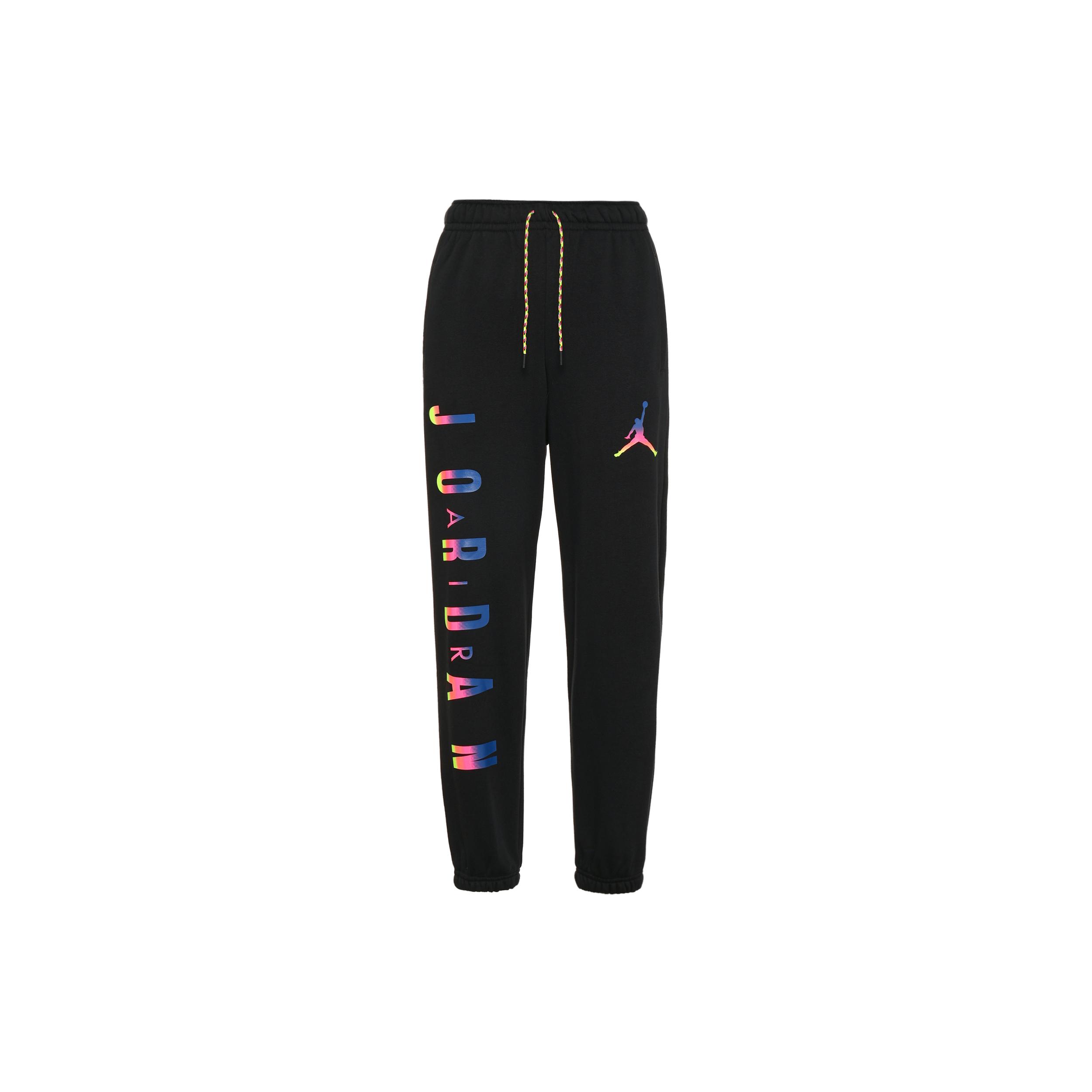 Jordan As M J Sport DNA Hbr Flc Multicolor Logo Woven Fleece Lined Long Knitted Sweatpants Men s Black CU9147-010 M