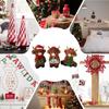 Christmas Highland Cattle Statue 3Pcs Cow Figurines Cute Small Resin Statue Christmas Gifts Home Office Desk Decoration