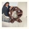Premium 90Cm Floral Large Square Scarf Cotton And Linen Silk Scarf Women'S Headscarf Thin Scarf Sun Protection Shawl Outer Yarn