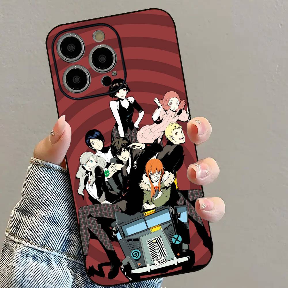 P-Persona 5 COOL Anime Phone Case For iPhone 16 15 14 13 12 11 PRO MAX PLUS Mini TPU Soft to Skin-friendly case